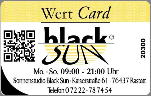 Wert Card Black Sun
